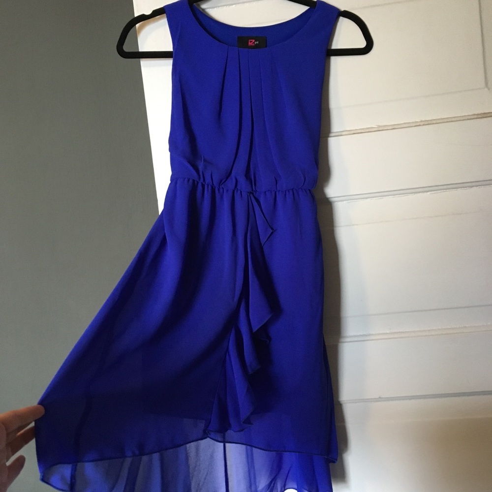 Royal blue sleeveless dress